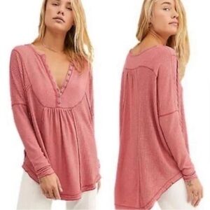 Free people Leo Henley Thermal Top